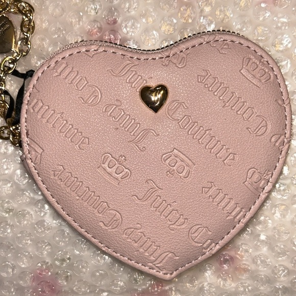 NWT Juicy Couture Not Your Babe Heart zip around wristlet - Picture 2 of 14